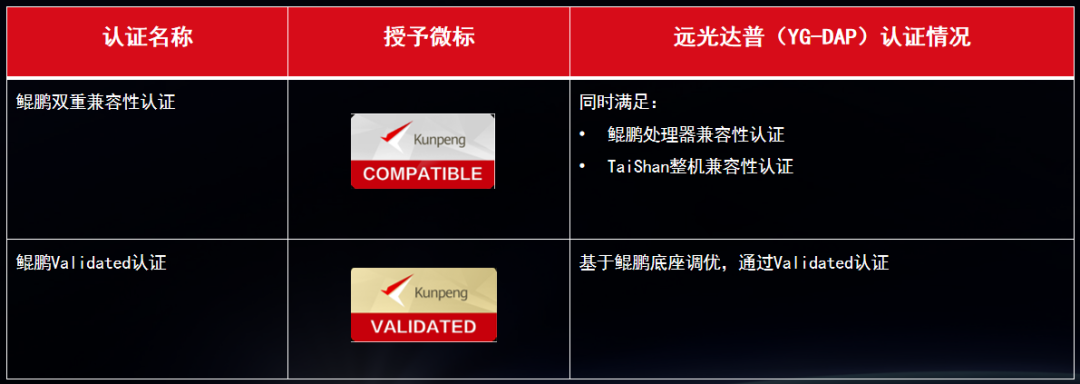 遠光達普（YG-DAP）獲鯤鵬 Validated認證