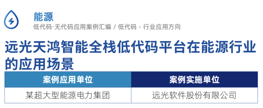 遠(yuǎn)光天鴻智能全棧低代碼平臺入選《2023低代碼·無代碼應(yīng)用案例匯編》