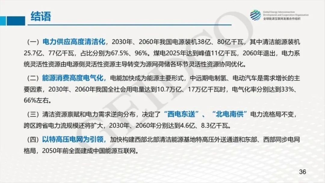 中國2030年能源電力發展規劃研究及2060年展望